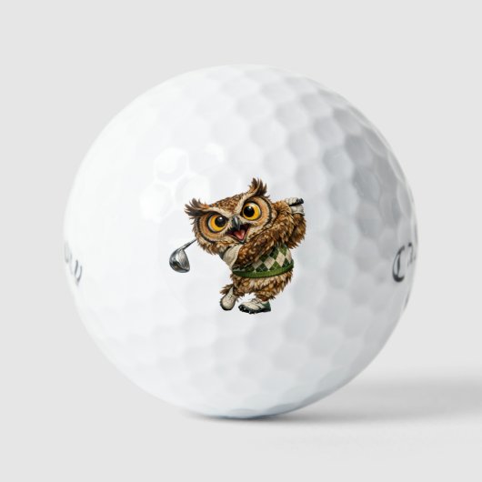 Glückliche Eule Callaway Supersoft Golfbälle (Vorderseite)