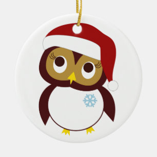 Glückliche Eule Keramikornament