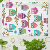 glückliche Eulen Handtuch (Gefaltet)