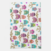 glückliche Eulen Handtuch (Vertikal)