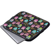 glückliche Eulen Laptopschutzhülle (Vorne Knopf)