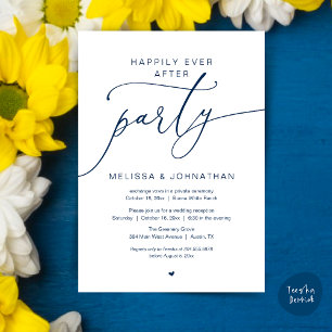 Glückliche-Ever-After-Party-Romance-Hochzeitsempfa Einladung