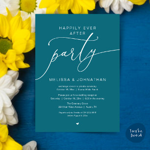 Glückliche-Ever-After-Party-Romantik-Hochzeitsempf Einladung
