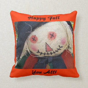 Glückliche Fall-Vogelscheuche Kissen