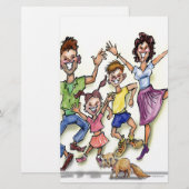 glückliche Familie Briefpapier (Vorne/Hinten)