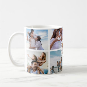 Glückliche Familie Foto-Collage Tasse – Personalis