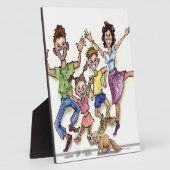 glückliche Familie Fotoplatte (Seite)