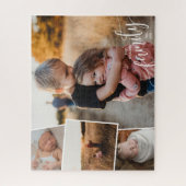 glückliche Familie hinzufügen Name Charming 4 Foto Puzzle (Vertikal)