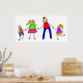 glückliche Familie Poster (Küche)