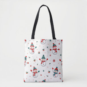 Glückliche farbenfrohe Schneemänner Tasche