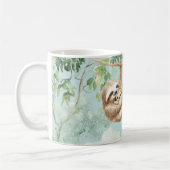 Glückliche Faultier-Mutter-Baby-Baum Kaffeetasse (Links)