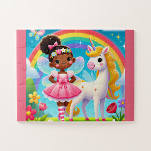 "GLÜCKLICHE FEE & EINHORN" PUZZLE