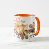 Glückliche Feier, die Dank gibt Tasse (VorderseiteRechts)