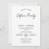 Glückliche Feier nach der Flitterwochenparty-Empfa Einladung (Vorderseite)