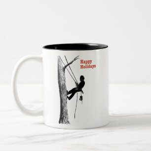Glückliche Feiertage Arborist Tree Chirurgen. Zweifarbige Tasse
