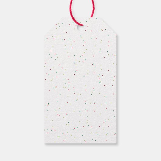 Glückliche Feiertage buntes Geschenk Tag Geschenkanhänger (Rückseite)