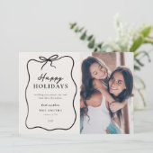 Glückliche Feiertage Foto Feiertagskarte (Stehend Vorderseite)