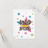 Glückliche Feiertage Grüße. Karte (Vorderseite/Rückseite Beispiel)