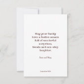 Glückliche Feiertage Grüße. Karte (Rückseite)