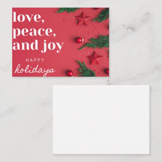 Glückliche Feiertage Grußkarte Mitteilungskarte (Vorne/Hinten)