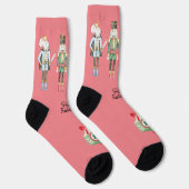 Glückliche Feiertage Hübsch Nutcracker Xmas Pink Socken (Rechts)