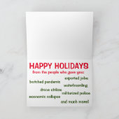 Glückliche Feiertage Ihrer Präsidenten Feiertagskarte (Innenseite)