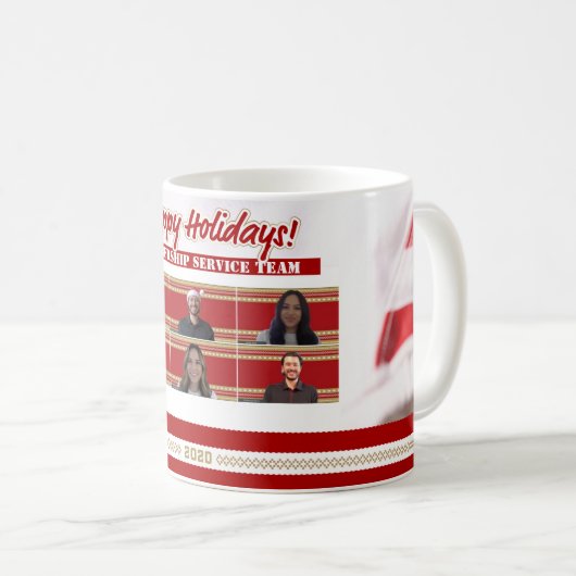 Glückliche Feiertage Kaffeetasse (VorderseiteRechts)
