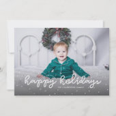 Glückliche Feiertage niedlich ein Foto Weihnachten (Vorderseite)