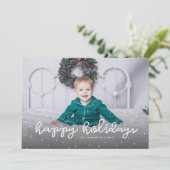 Glückliche Feiertage niedlich ein Foto Weihnachten (Stehend Vorderseite)