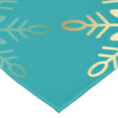 Glückliche Feiertage Weihnachten Gold Schneeflocke Tischdecke (Schrägansicht)