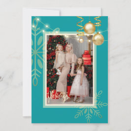 Glückliche Feiertage Weihnachten Gold, Ziergegenst Dankeskarte