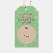 Glückliche Feiertage Weihnachten Graue Iggy Dog Ca Geschenkanhänger (Rückseite)