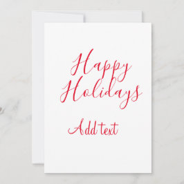 Glückliche Feiertage Weihnachten Rote Kalligrafie 