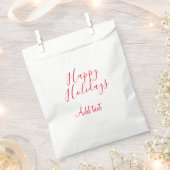 Glückliche Feiertage Weihnachten Rote Kalligrafie Geschenktütchen (Ausgeschnitten)