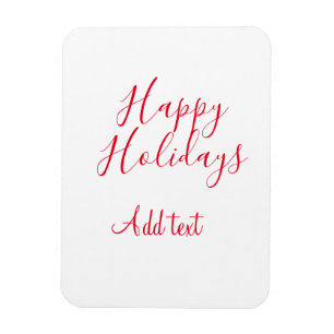 Glückliche Feiertage Weihnachten Rote Kalligrafie Magnet