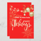 Glückliche Feiertage Weihnachten Sonderankündigung Einladung (Vorne/Hinten)