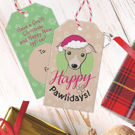 Glückliche Feiertage Weihnachts-Cartoon schwindele Geschenkanhänger