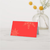 Glückliche Feiertage Weihnachtsgold, rote Platzkar Platzkarte (Rückseite)