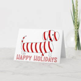 Glückliche Feiertags-Dackel Feiertagskarte