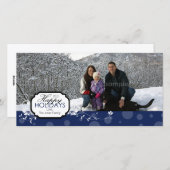 Glückliche Feiertags-Foto-Karte Feiertagskarte (Vorne/Hinten)