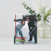 Glückliche Feiertags-große Foto-Karte Feiertagspostkarte (Stehend Vorderseite)