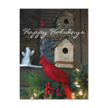 Glückliche Feiertags-Kardinals-Postkarte fertigen