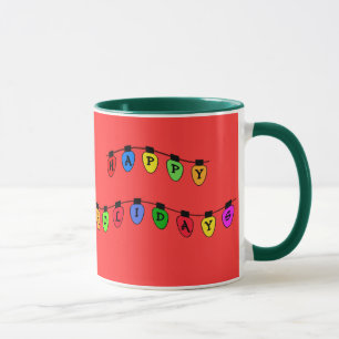 Glückliche Feiertags-Weihnachtsbaum-Birnen-Tasse Tasse