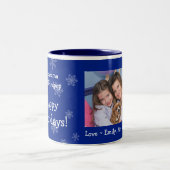 Glückliche Feiertags-WeihnachtsFoto-Tasse Zweifarbige Tasse (Mittel)