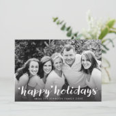 Glückliche Feiertags-weißer Feiertagskarte (Stehend Vorderseite)