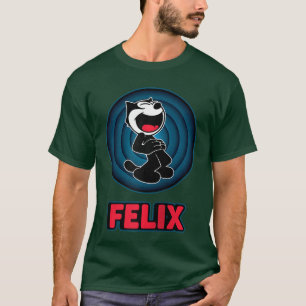 Glückliche Feli-Katze Cartoon-Kreis Retro-Feli-Kat T-Shirt