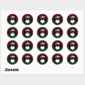 GLÜCKLICHE FERIEN aus SANTA Classic Round Sticker (Blatt)