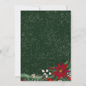 Glückliche Ferien Blumenkranz Schnee Foto Feiertagskarte (Rückseite)