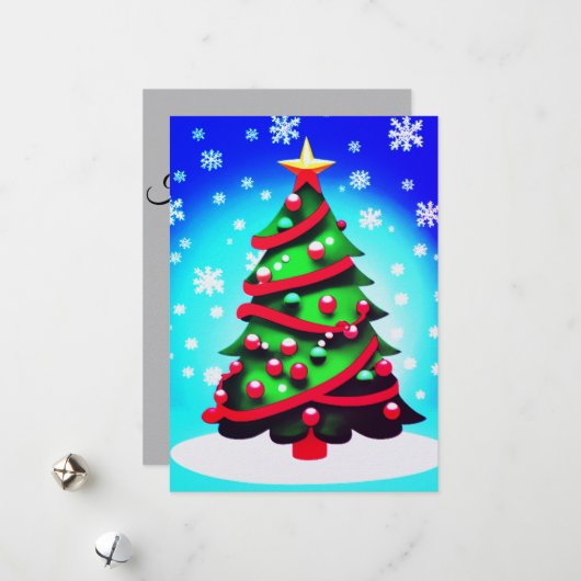 glückliche Ferien Feiertagskarte (Vorderseite/Rückseite Beispiel)