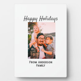 Glückliche Ferien Foto Moderne Liebe Kleine Famili Fotoplatte